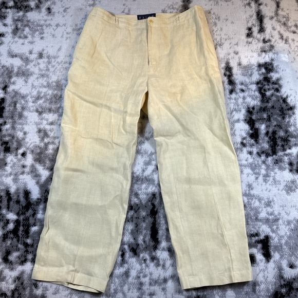 Other - Ralph Ralph Lauren Pants Mens Size 36x25.5 Linen Woven Pale‎ Yellow Comfort